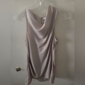 Helmut Lang Light Pink/Beige Silk Top